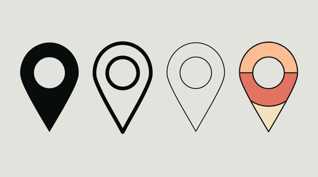  a vector icon depicting a simple map marker or location pin.