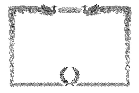 Certificate Dan grade diplom karate. Old vintage paper with PNG frame background art design.