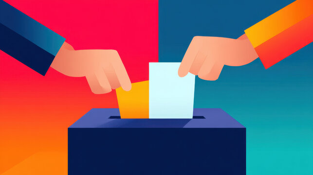 Ballot box hand ballot voting election democracy democracy civic choice decision participation poll vote voter politics government campaign election day paper card box slot insert office public