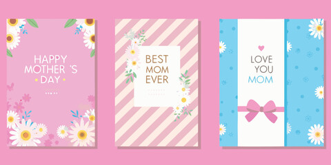 Floral ornament collection with mother s day greetings vector illustration © Songita