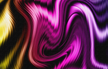 Fototapeta premium abstract background flowing waves texture in vivid shades of pink, magenta, purple, violet, and gold. The dynamic swirl pattern creates depth, movement, and a futuristic atmosphere