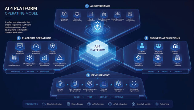 Ai platform hub, and spoke architecture diagram, for digital ecosystems