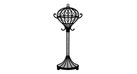 Ornate Metal Stand with Decorative Dome. © Aga