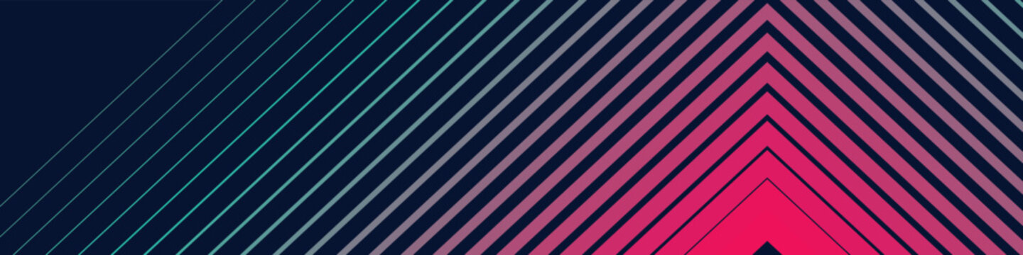 Dynamic gradient diagonal lines forming a vibrant geometric chevron for modern digital layouts and projects