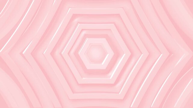 Minimalist hexagonal concentric layers background animation