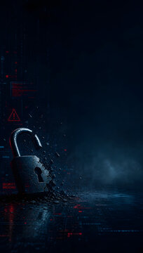 broken cybersecurity background