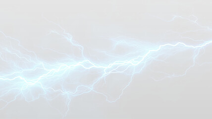 Electric blue lightning bolt striking across a light gray background, showcasing dynamic energy and movement in a visually striking digital illustration © newname02