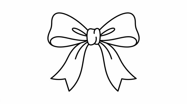 Ribbon bow for gift wrapping and decoration