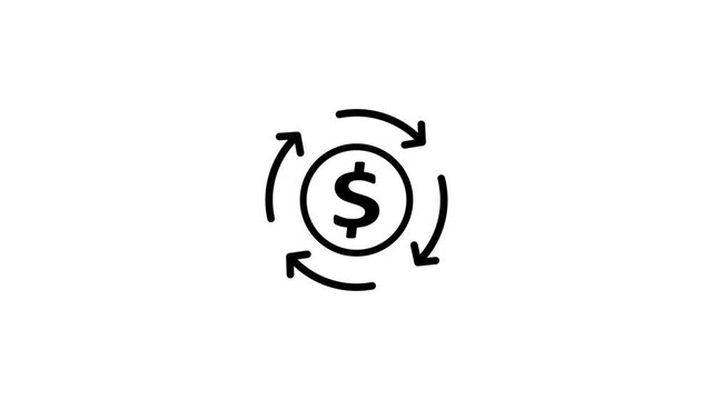 Money video thin line icon. Money icon for website design and desktop envelopment, development. Premium pack.