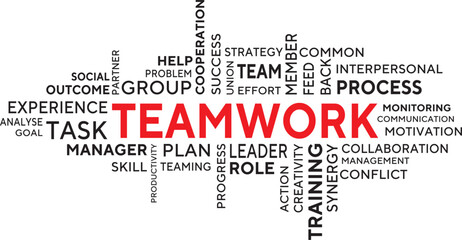 Fototapeta premium word cloud for business teamwork 