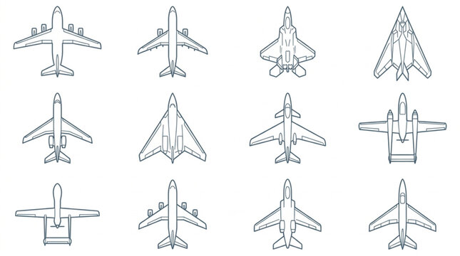 Collection of Various Aircraft Technical Drawings.