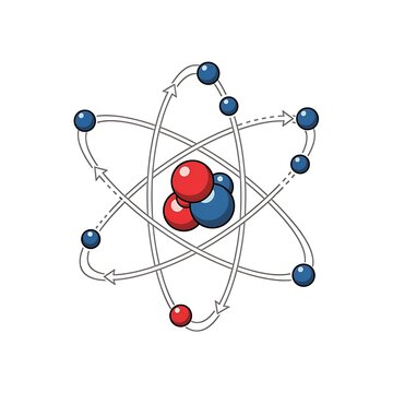 Atomic Structure Model with Protons, Neutrons and Electrons
