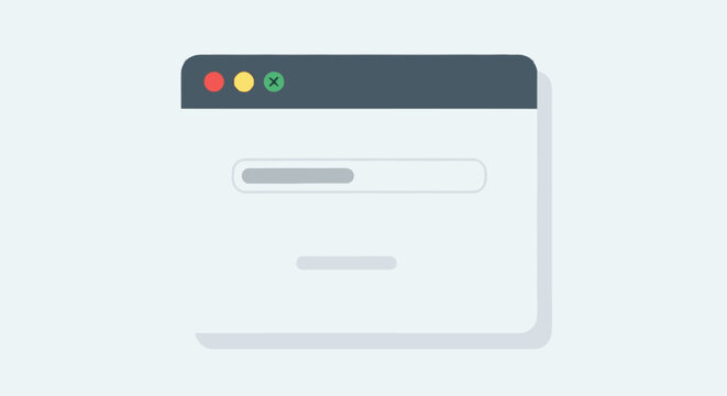 Cropped graphic illustration of a dark grey window title bar with red 
