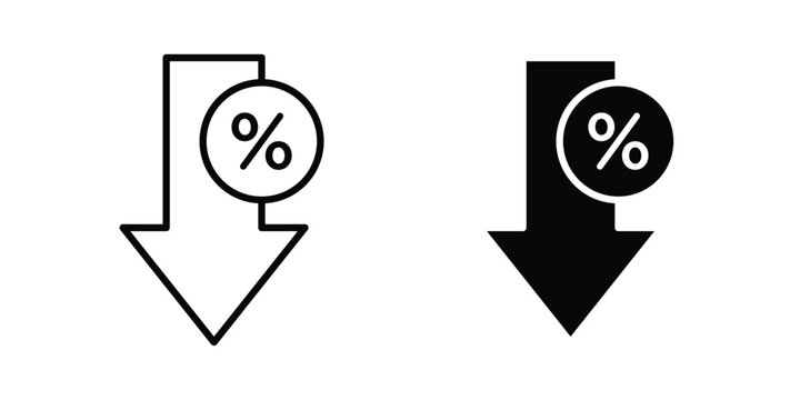 Percent down icon