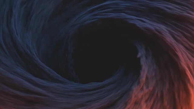 Cinematic dark vortex swirling into a deep central void