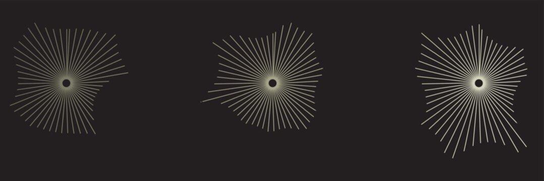 Circular soundwave icons. gradient neon circular sound wave frames. concentric energy burst. Radial audio waves and music symbols