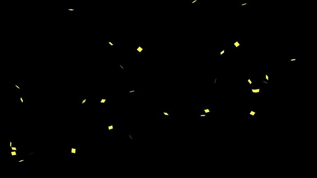 3D animation of exploding confetti, 4K Gold Explosion effect. Festive Fireworks, Colorful Isolated Confetti party popper Explosion,  Realistic Golden confetti Blast, BiDirectional Confetti Explosion