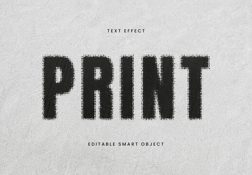 Halftone Print Text Effect