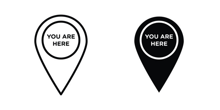 You are here pointer icon