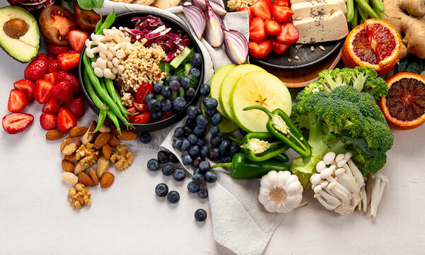 Health food for clean eating concept.