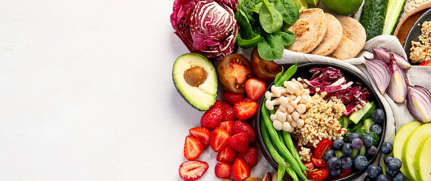 Health food for clean eating concept.