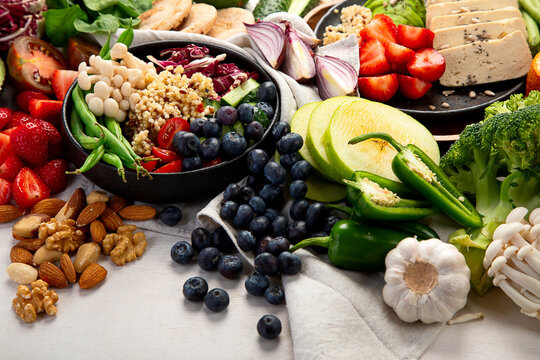 Health food for clean eating concept.