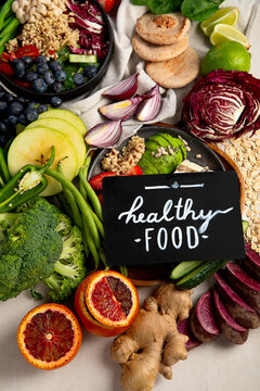 Health food for clean eating concept.