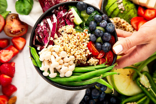 Clean eating and detox. Nutrition, diet, vegan food.