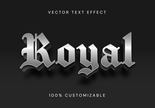 Metallic Chrome Text Effect