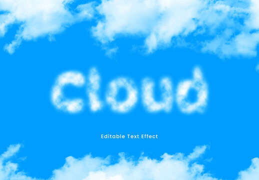 Cloud Script Text Effect