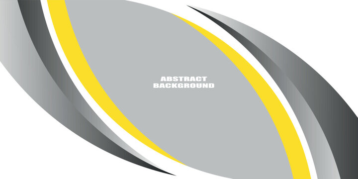 Abstract black and yellow curve or wave shapes on white background. Black yellow silver gradient white box rectangle abstract background vector presentation design. Eps10