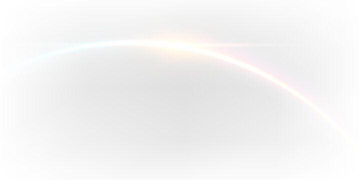 Iridescent rainbow light trail with prismatic glow and gradient PNG