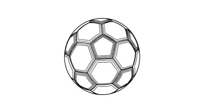Buckminsterfullerene molecule structure isolated on transparent background, Vector