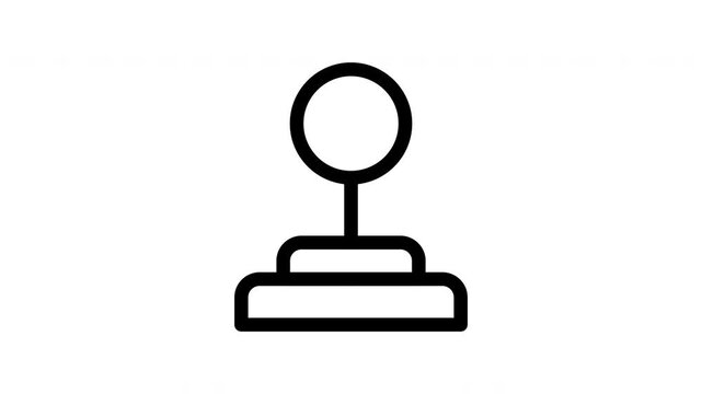 Animated arcade game joystick icon showing side to side ball motion
