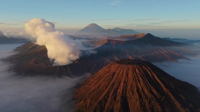 Bromo volcano sunrise in indonesia