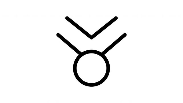 Animated award icon showing bouncing medal motion for achievement and recognition content