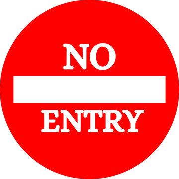 red no entry sign