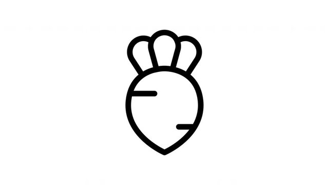 Animated beet icon showing side to side motion for food and agriculture content