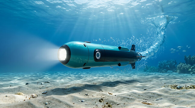 Advanced blue black underwater exploration drone technical research device 202606111312