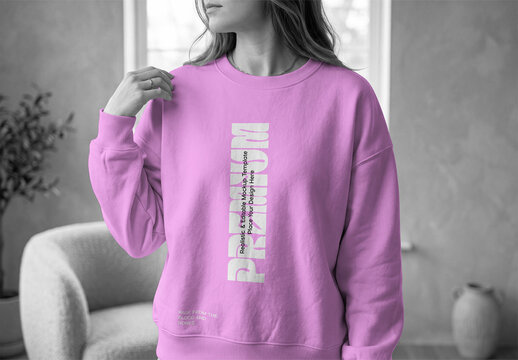 Female Sweatshirt Mockup