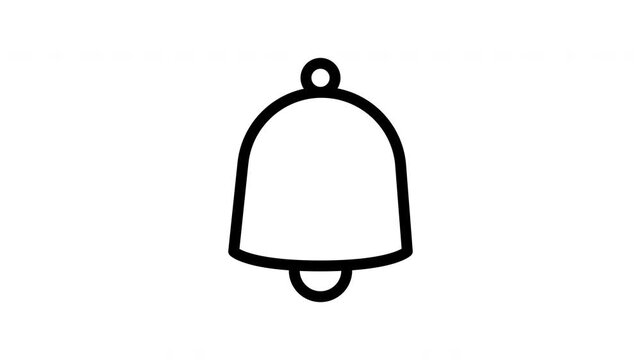 Animated bell icon showing ringing motion for notifications and alerts in apps