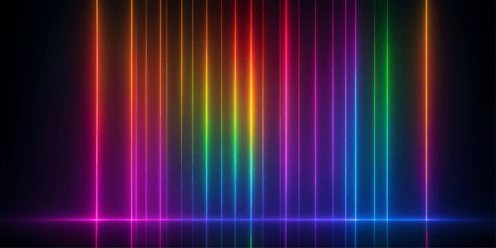 Abstract colorful rainbow lines background with bright spectrum waves and vibrant digital texture design