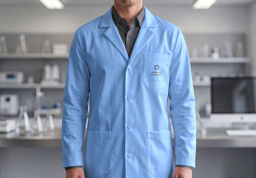 Medical Apron Mockup Template