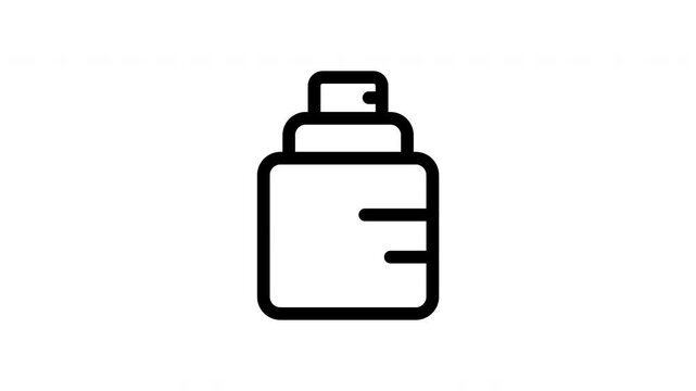 Animated body spray icon showing spraying motion for beauty and personal care content