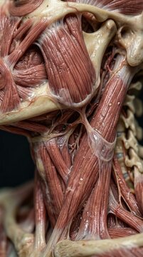 Anatomical muscle representation: jaw rigidity, neck cramp, tetanus etiology, lockjaw disease, trismus condition, opisthotonos posture, Clostridium Tetani, toxin mechanism.