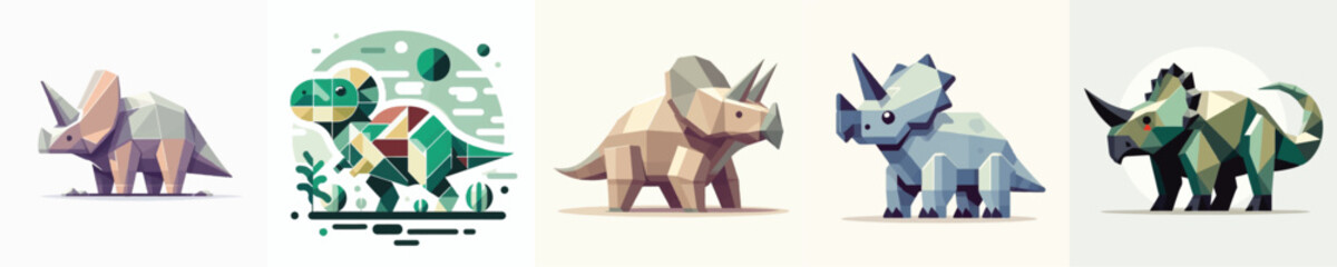 Pentaceratops Vector Illustration © Fajar