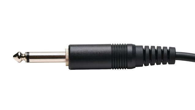 Isolated 1/4 inch TS audio jack plug connector for musical instruments and sound equipment