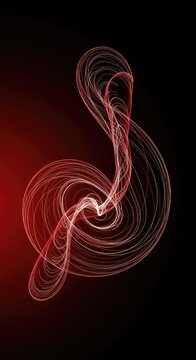 Abstract illustration of flowing spatial geometry suggesting mathematical concepts of bending, hyperbolic space, and complex fluid dynamics, line, calculation, physics