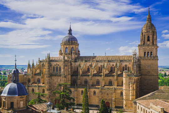 Salamanca cathedral displaying historic spanish religious architecture