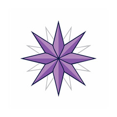 Obraz premium Purple flower vector icon isolated